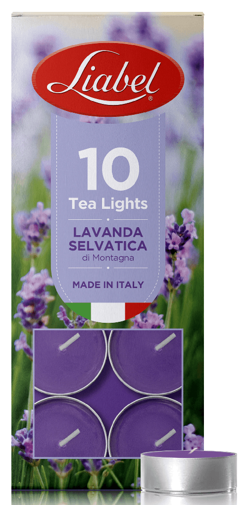 Candela Scaldavivande Liabel 10 Pezzi Lavanda Selvatica Made In Italy