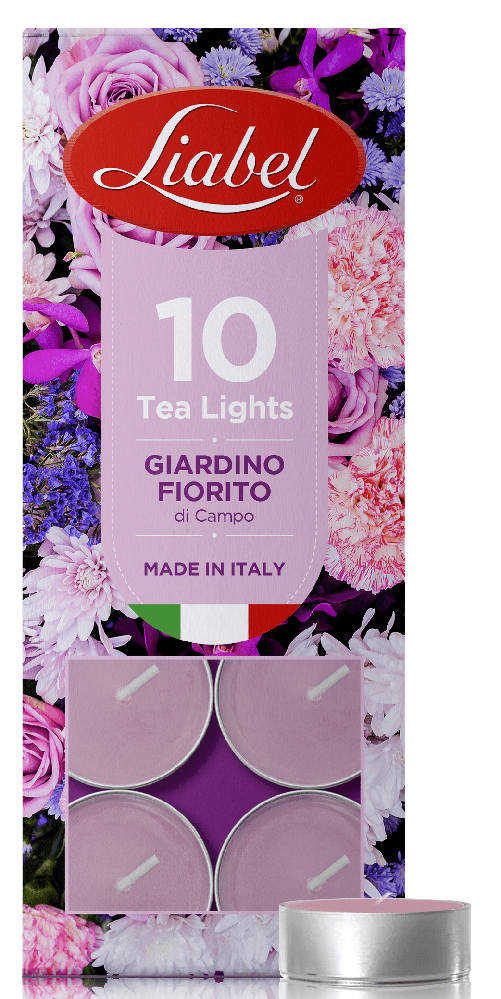 Candela Scaldavivande Liabel 10 Pezzi Giardino Fiorito Made In Italy