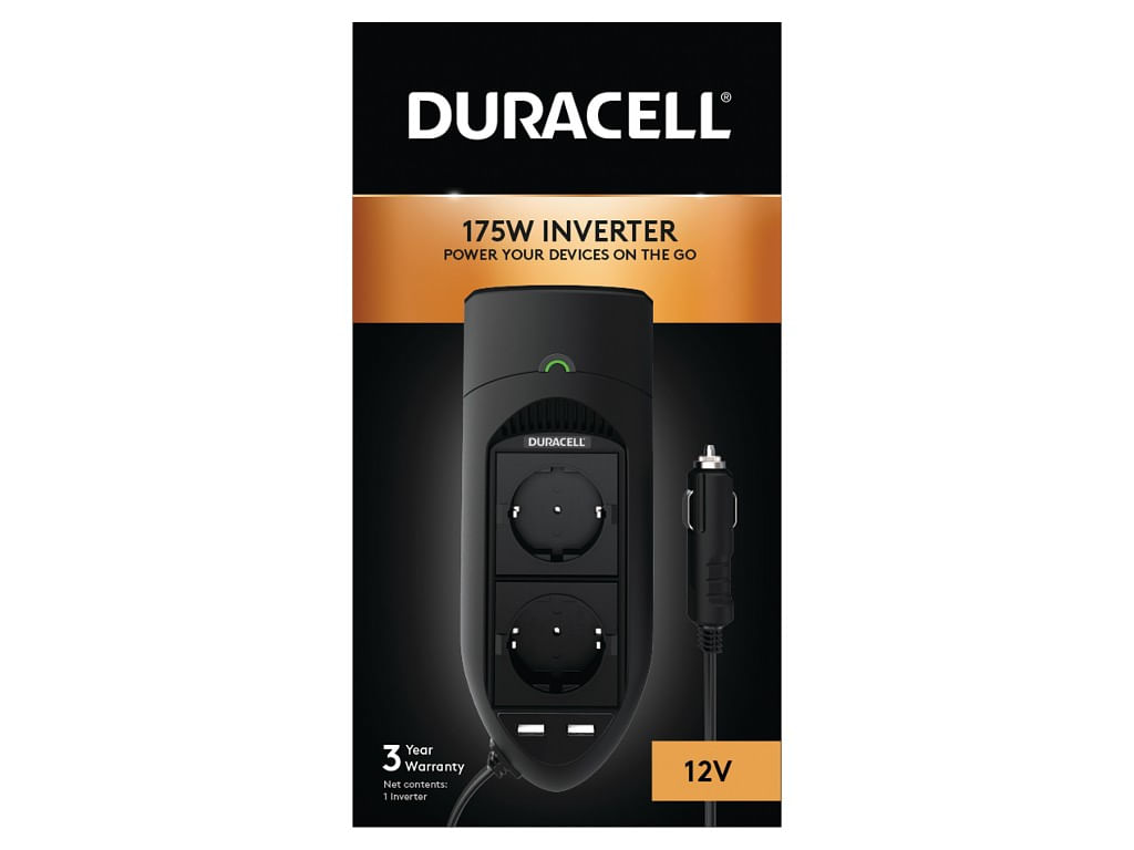 Duracell DRINV15-EU adattatore e invertitore Interno 175 W Nero