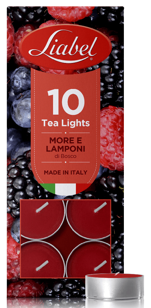 Candela Scaldavivande Liabel 10 Pezzi More Lamponi Made In Italy