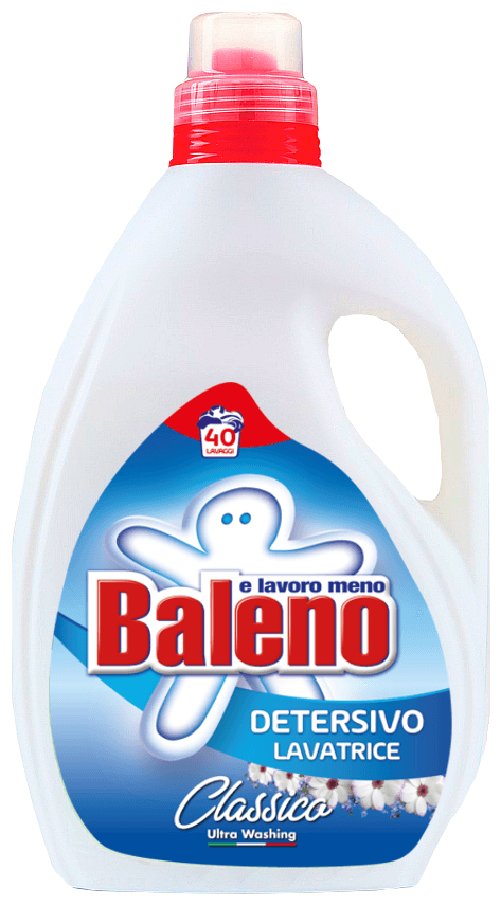 Baleno Lavatrice Liquido 40 Misurini Classico Made In Italy