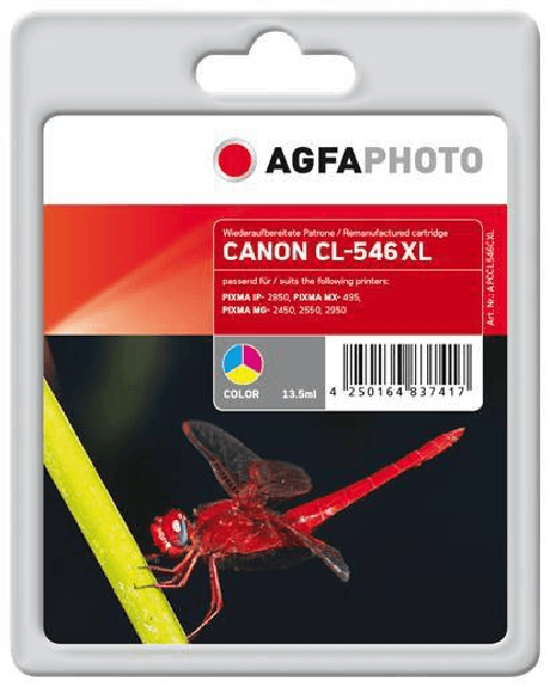AgfaPhoto APCCL546CXL cartuccia d'inchiostro Ciano, Magenta, Giallo
