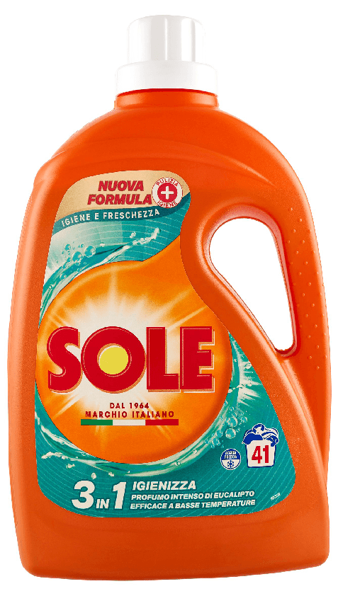 Sole Lavatrice Liquido 41 Misurini Igienizzante Made In Italy