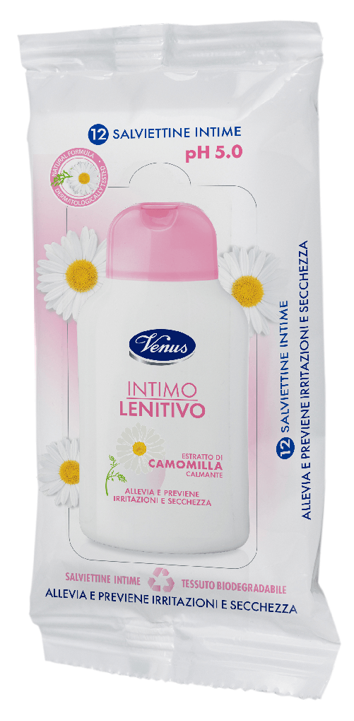 Salviette Intime 12 Pezzi Venus Lenitive Camomilla