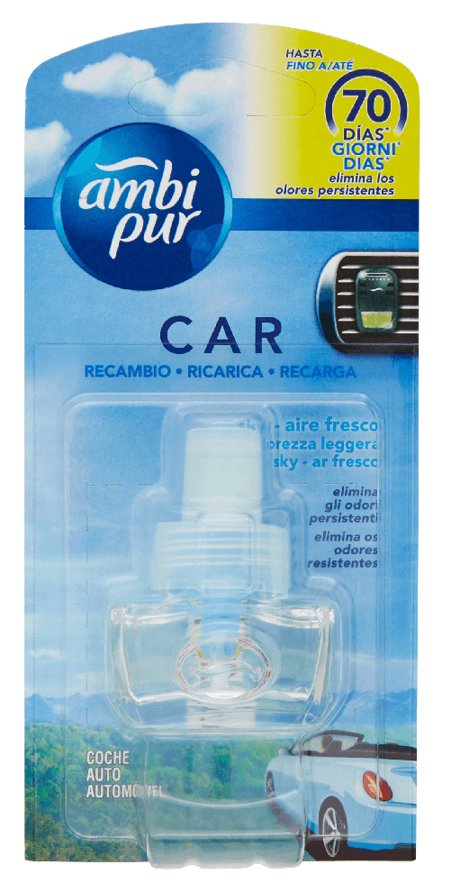 Ambi-Pur Auto Deodorante Bocchetta Ricambio Sky Made In Italy