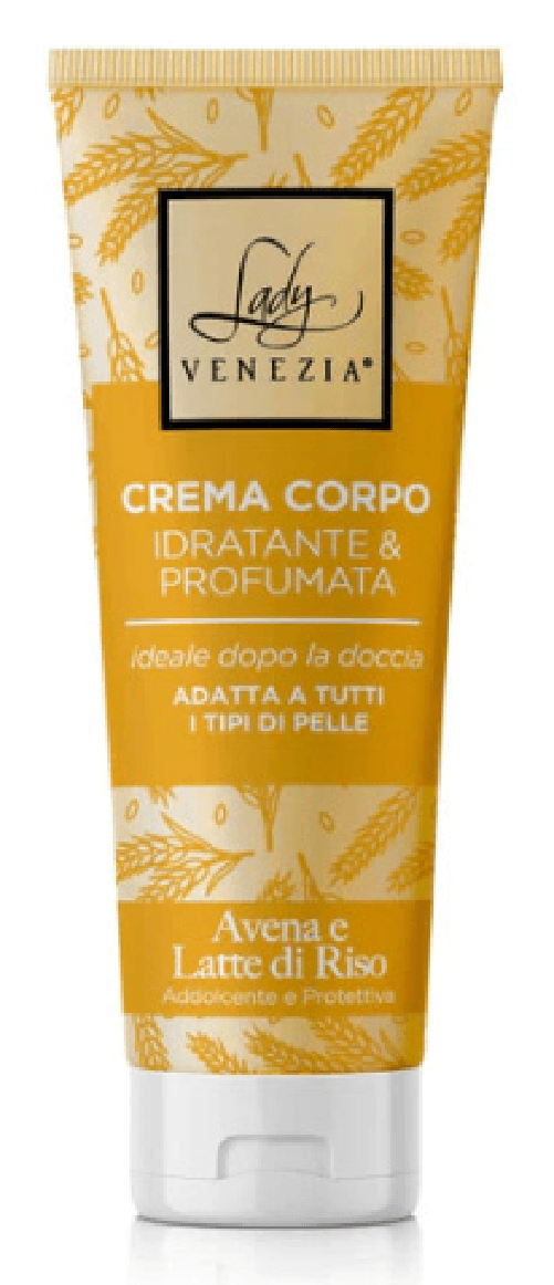 Lady Venezia Crema Corpo 200 Ml. Profumata Avena E Latte Made In Italy