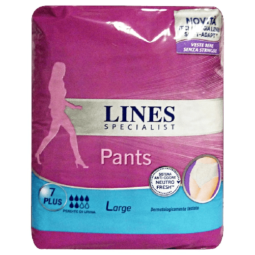 Lines Specialist Per Incontinenza Pants Plus Large 7 Pezzi