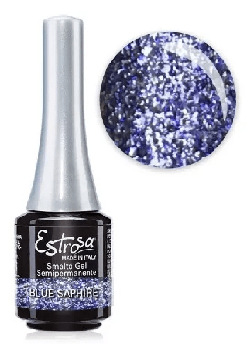 Estrosa Smalto Semipermanente Colore 7 Ml. 7882 Glitter Blue Saphi