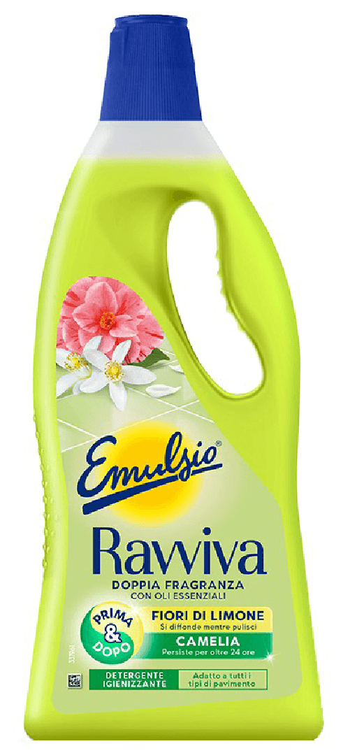 Emulsio Pavimenti Ravviva 750 Ml. Limone & Camelia Made In Italy