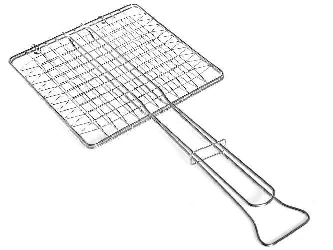 Graticola incrociata cromata senza piedi di cm 27x27