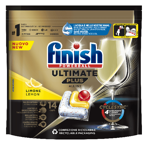 Finish Tabs Lavastoviglie 14 Pz. Ultimate Plus Limone