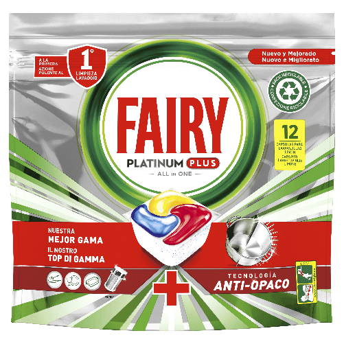 Fairy Tabs Lavastoviglie 12 Pezzi Platinum Plus Limone Made In Italy