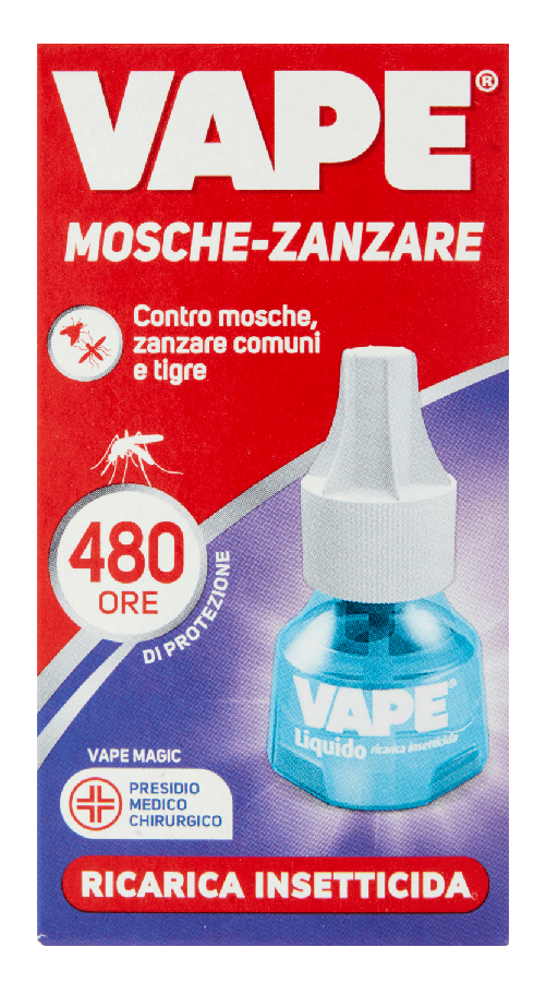 Vape Mosche e Zanzare 2 PZ Ricarica Liquida Per Diffusore Elettrico 480 Ore 22ml