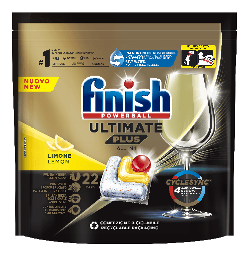 Finish Tabs Lavastoviglie 22 Pz. Ultimate Plus Limone