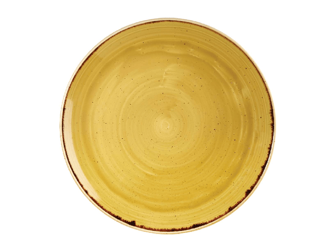Churchill Stonecast Piatto Piano, Porcellana, Must Giallo 29x2x29 Cm