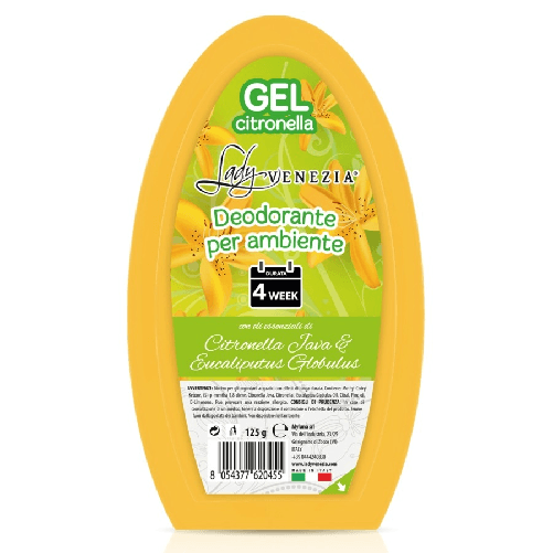 Lady Venezia Assorbiodori 4 week Casa Gel 125 Grammi Citronella