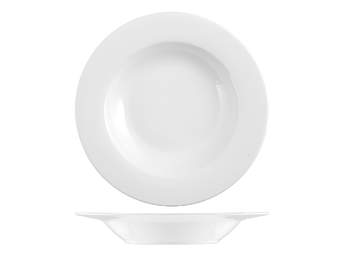 Piatti fondi H&H Ala New Bone China Bianco 21 Cm