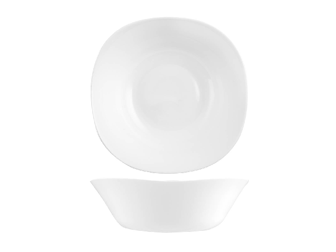 Insalatiera In Vetro Opale Parma Bianco Quadrata Cm24 Bormioli Rocco