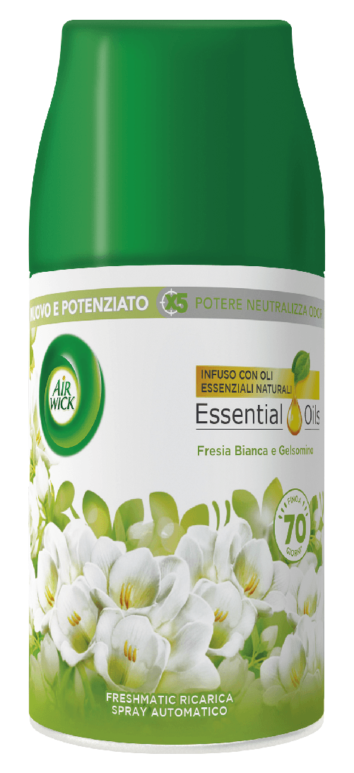 Air Wick Freshmatic Profumatore Elettrico Ricarica 250 Ml. Fresia/Gelso Made In Italy