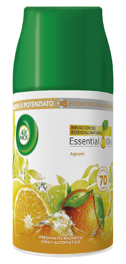 Air Wick Freshmatic Profumatore Elettrico Ricarica 250 Ml. Agrumi Made In Italy