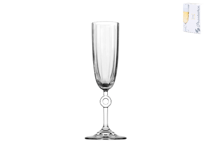 Pasabahce Set 2 Calici Flute Amore Vetro Trasparente Cl 27