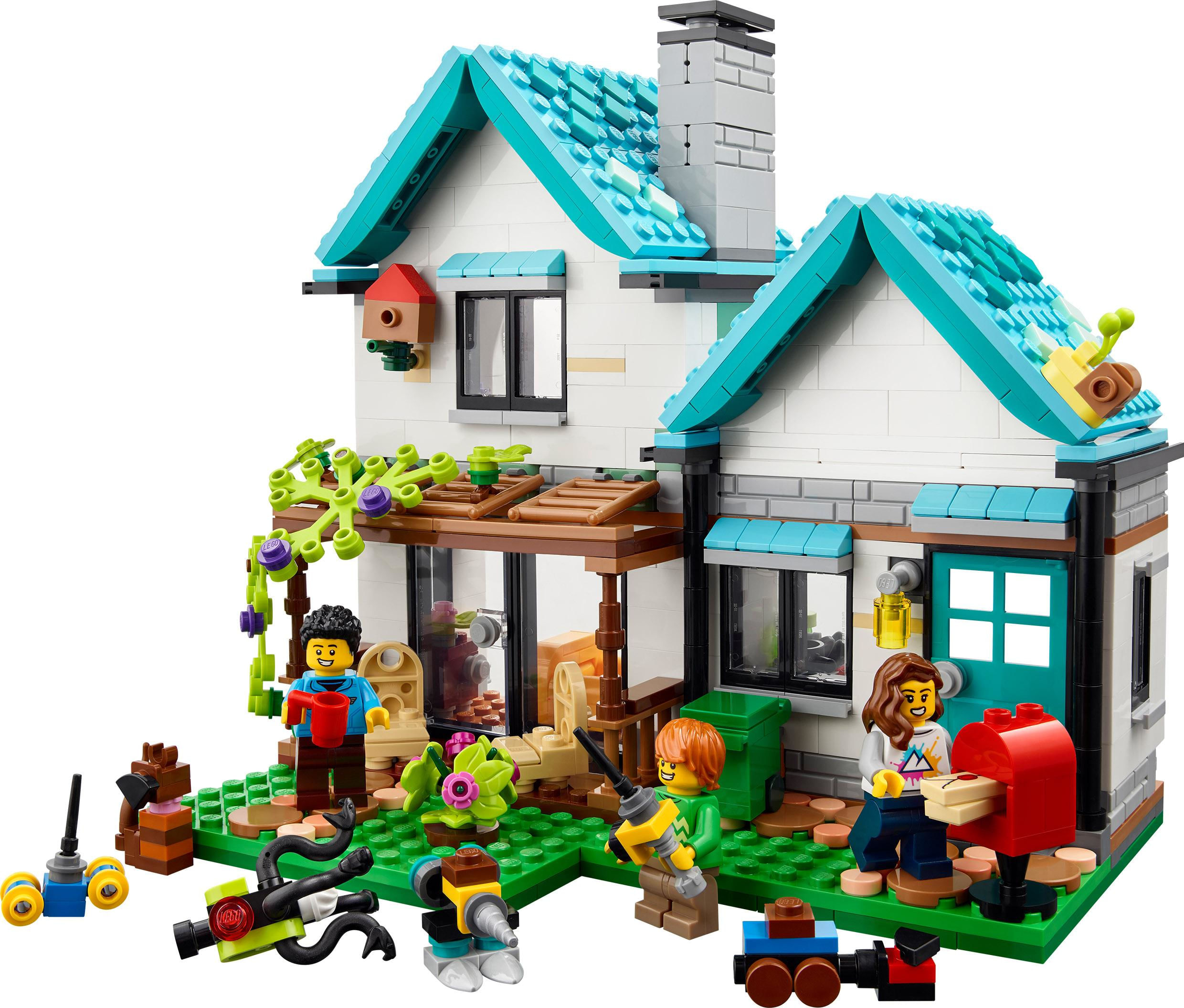LEGO Creator 31139 Casa Accogliente, Modellino da Costruire di Case Giocattolo 3 in 1, Idea Regalo per Bambini