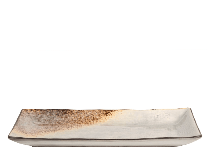 Piatto In Stonware Crackle Bcolor Rettangolare 25x12 H&H