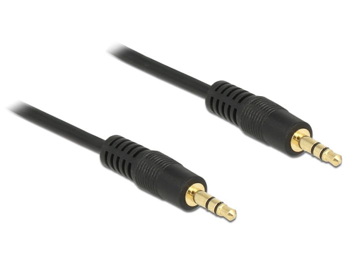 Delock Cavo jack da 35 mm 3 pin maschio maschio 05 m nero DeLOCK 0.5m 3.5mm M/M cavo audio 0,5 m Nero