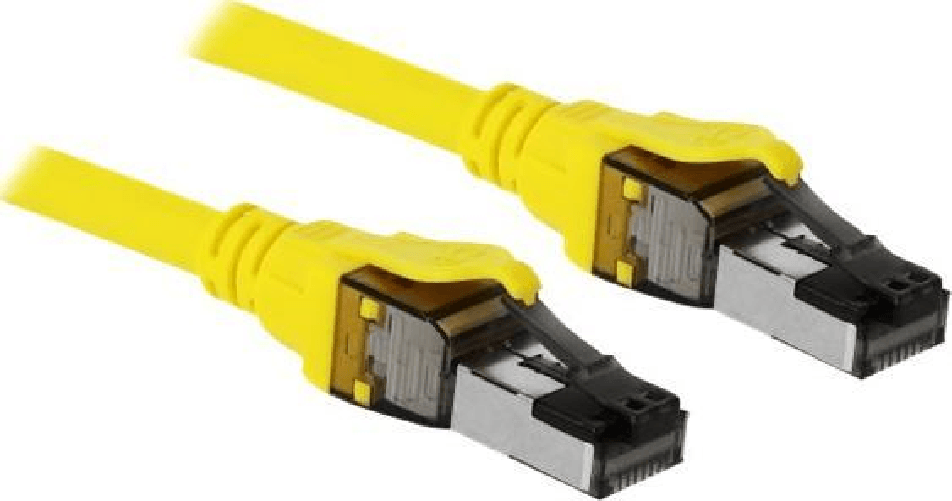 DeLOCK - Cavo di rete - Da RJ-45 (M) a RJ-45 (M) - 50 m - SFTP PiMF - CAT 8.1 - senza alogeni senza gancio flessibile - DeLOCK 86585 cavo di rete Gial