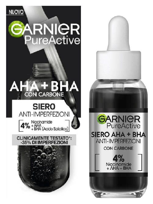 Garnier Viso Pure Active 30 Ml. Siero Carbone Imperf Made In Italy