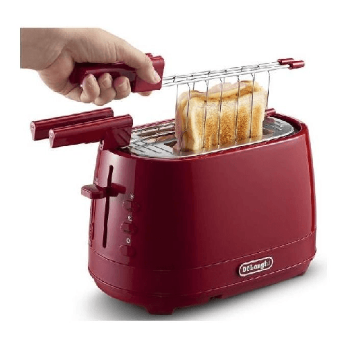 DeLonghi CTLAP2203.R tostapane 2 fetta/e Rosso 550 W De’Longhi CTLAP2203.R 2 fetta/e 550 W Rosso