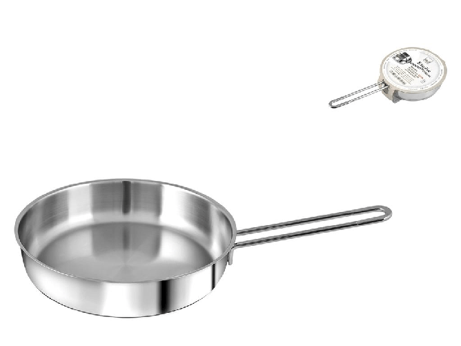 Tegame Acciaio Inox Elodie 20 Cm Grigio H&H
