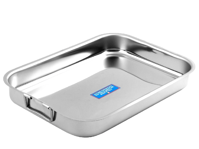 Rosticcera in acciaio Inox Home Cm 35x26 altezza 6 cm