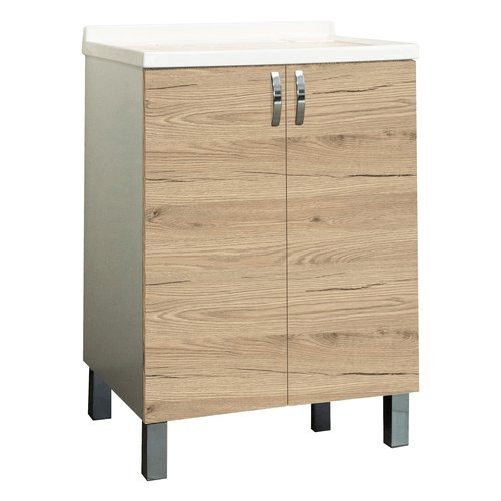 Base bagno Living Design 211BIQN LAVANDERIA Bianco e Quercia naturale