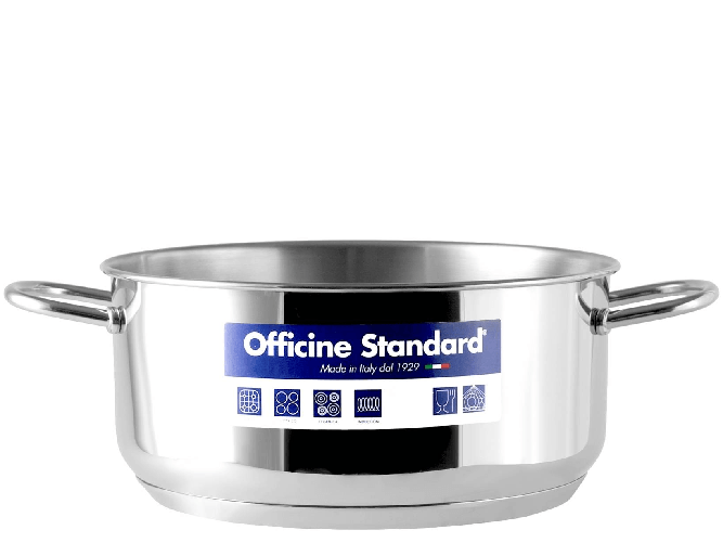 Casseruola Fonda Inox Officine Standard Sara 2 Manici 30 Grigio