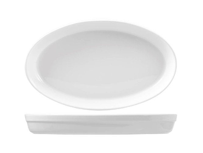 PIROFILA OVALE Roma 32cm Bianco Porcellana