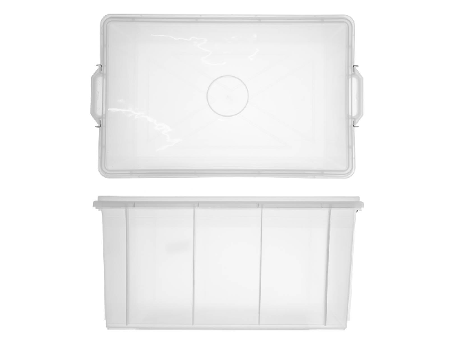 Cassetta Box Con Coperchio 62x40x31 Trasparente Giganplast