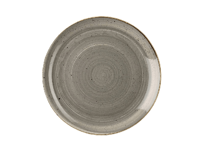 Churchill Stonecast Piatto Piano, Porcellana, Pepper Grey Grigio 26x2x26 Cm