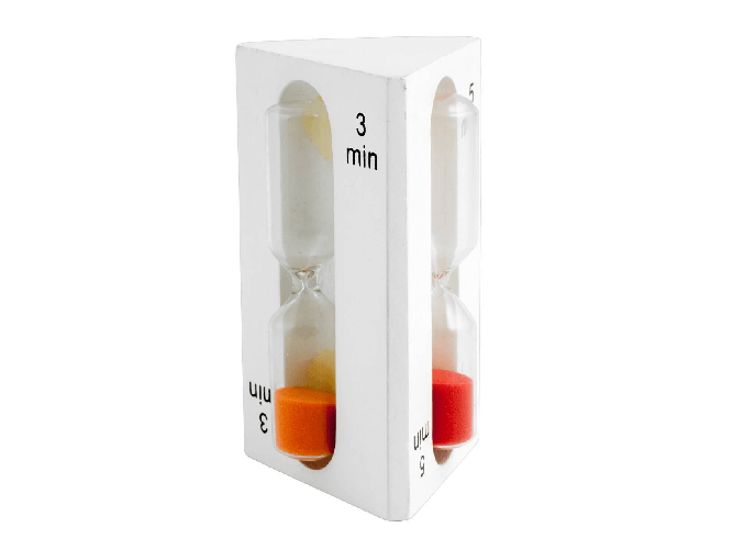 Clessidra 3 tempi 1/3/5min Tappo Bianco Home