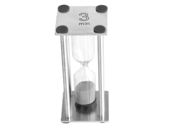 Clessidra Metallo 3min Sabbia grigio Home
