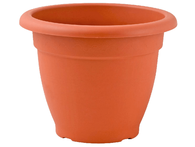 Vaso Euro 3 Plast modello Linteo colore cotto diametro Cm 45