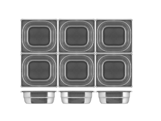 Contenitore Gastronorm Mori da cm 18x16x20 altezza inox (1 PEZZO SINGOLO)