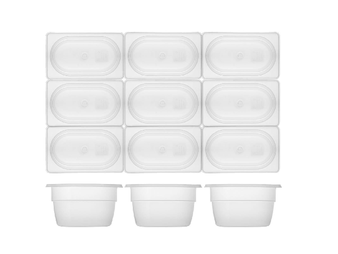Contenitore Gastronorm H&H polipropilene da cm 17x16x6.5 altezza (1 PEZZO SINGOLO)
