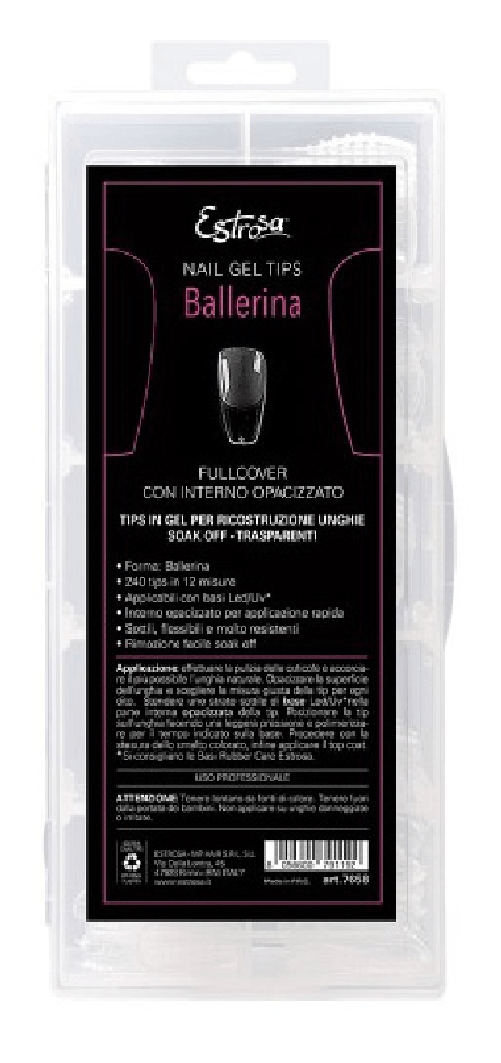 Unghie Tip Trasparente Ballerina 240 Pezzi 7658