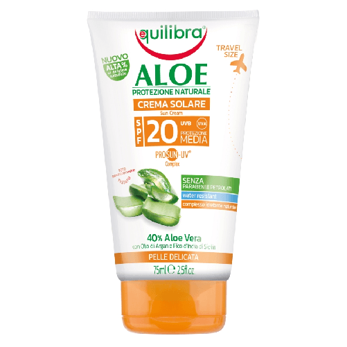 Equilibra Solare 75 Ml. Fp20 Crema Aloe Minitaglia