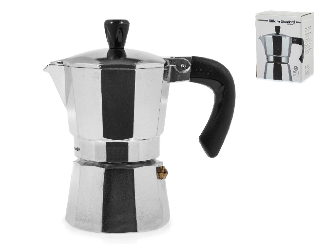 Officine Standard Caffettiera In Alluminio 2 Tazze 12X16X9Cm