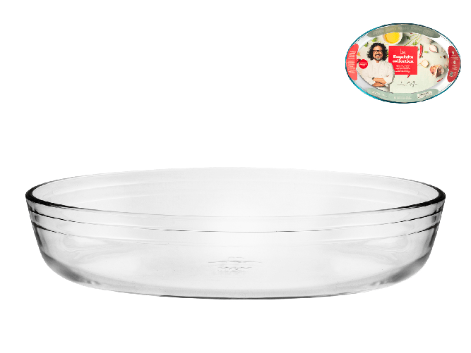 H&H Tegame Borghese in vetro borosilicato cm 40x27.