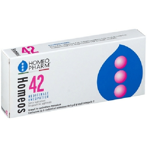 Homeos 42 Globuli 6 Contenitori Monodose