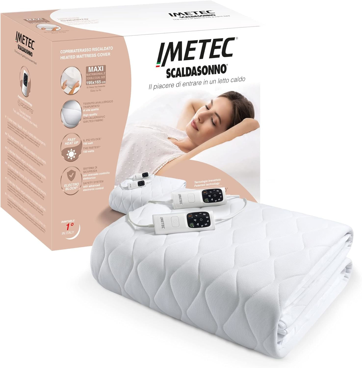 Imetec Scaldasonno Adapto Maxi Matrimoniale 195x165 cm