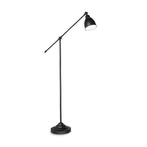Ideal Lux Piantana Industrial-Minimal Newton Metallo Nero 1 Luce E27 Ideal Lux Newton pt1 illuminazione da pavimento E27